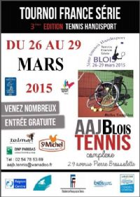 Tournoi Tennis Handisport. Du 26 au 29 mars 2015 à blois. Loir-et-cher. 